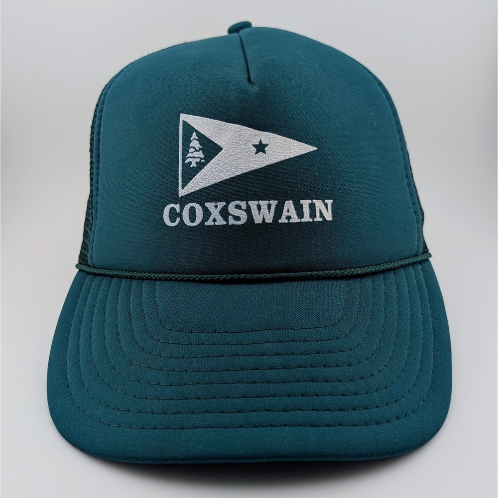Vintage Maine Flag Coxswain Sailing 90s Foam‎ Trucker Snapback Hat Cap